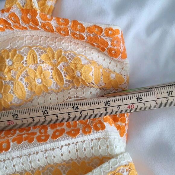 ZIMMERMANN JUDE TIERED LACE DRESS SZ Small Orange - Picture 12 of 16